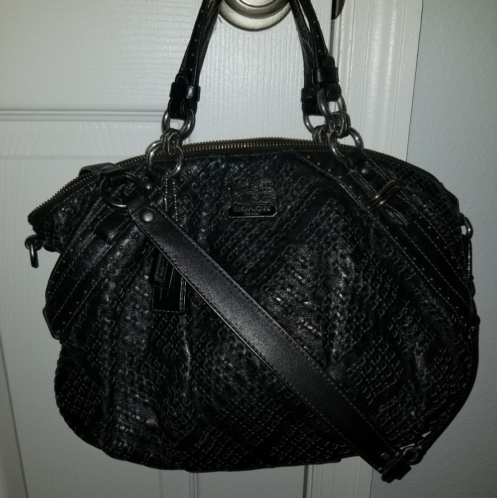 Coach woven handbag